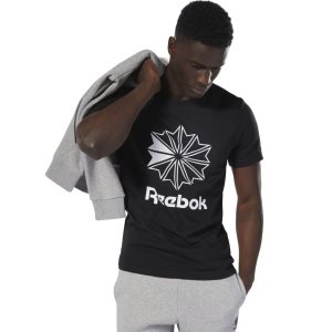 Reebok Classic Big Logo T Shirt Herren - Schwarz - DE 920-IUG